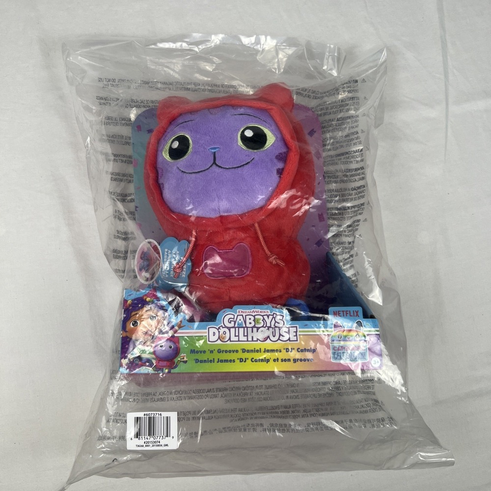 Gabbys Dollhouse Move n Groove Daniel James DJ Catnip Plush Toy Netflix 6073716